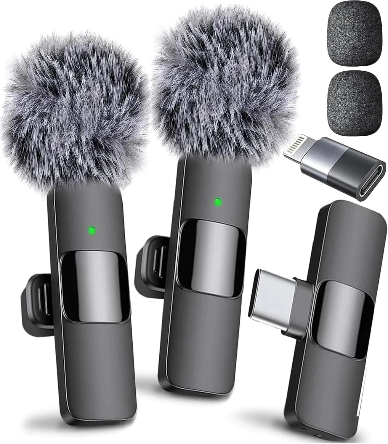 Latest Model – #1 Microphone for iPhone & Android, Wireless Mini Microphone, Clear Voice, Noise Cancelling, Lavalier Mic for ,YouTube & Interviews
