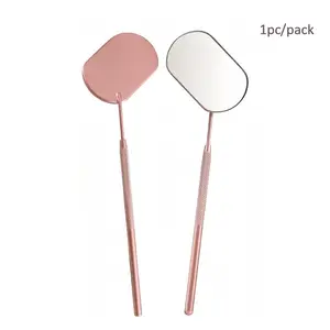 Square Eyelash Extension Mirror, 1 Count Portable Mini Eyelash Inspection Mirror, Professional Makeup Tools for Women & Girls, Hand Mirror, Vanity Mirror, Travel Hand Mirrors, Makeup Mirror Set, Mirror Handle