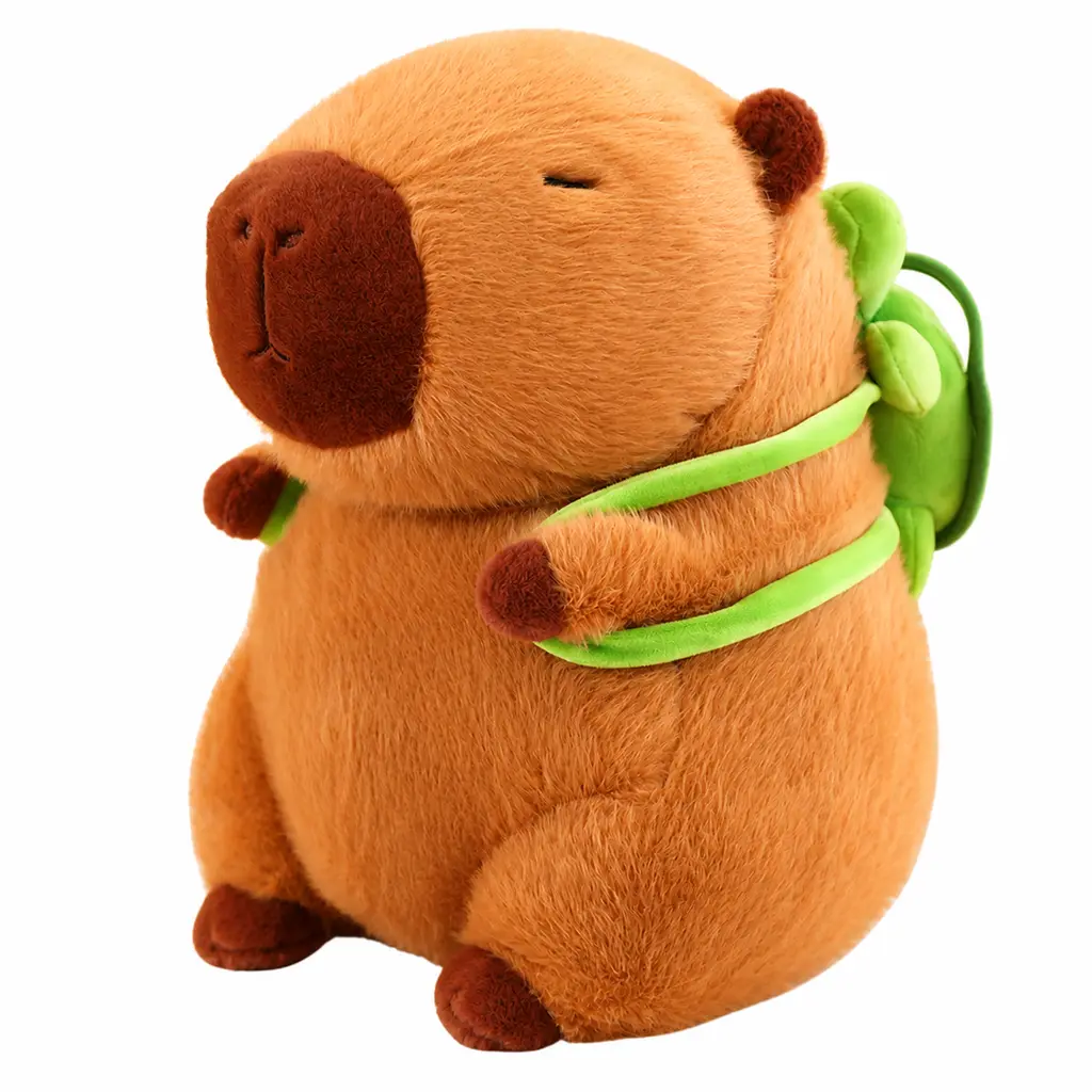Weighted Stuffed Animals Capybara Plush, Weighted Capybara Stuffed Animals with Turtle Backpack, Soft Pillow Toy for Kids Adults, Birthday Present & Valentines Gifts 9.8 Inch