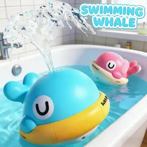 Whale water spray toy, lovely swimming whale bathtub toy. Swimming whale toys, baby toddler waterproof shower nozzle, bathtub pool fun water toys