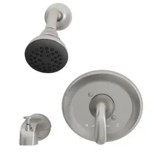 As America Brass 1-Handle Tub Shower Combo with Cadet, 2 GPM, 79.25 in Height, 66 in Basin Length - Satin