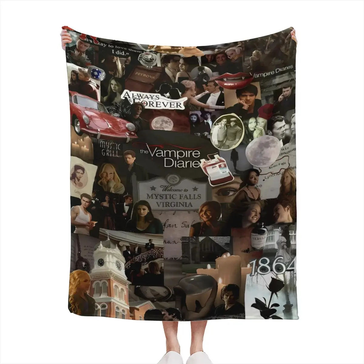 The Vampire Diaries Throw Blanket for Girls, Women, Boys 30x40 Inch