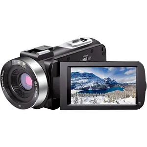 Video Camera Camcorder  1080P 30FPS 24.0 MP IR Night Vision Vlogging Camera Recorder 3.0 Inch IPS Screen 16X Zoom Camcorders Camera Remote Control with 2