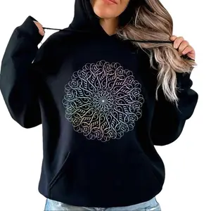 Curse Word Mandala Graphic Hoodie, Funny Gift for Men for Women Printed