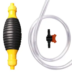 Gas Siphon Pump for Gasoline, Syphon Hand Pump with 6.5Ft Siphon Hose, Transfer Pump for Water, Fuel, Liquid, Aquarium (one hose)
