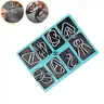Unisex 24-Piece Nickel-Plated Wire Creative Puzzle Set - 24 Challenging Puzzles, Interlocking Brain-Teasers, Montessori Math Game, 7.08in×5.9in Compact Portable Durable Toy, Boosts Focus & Logic, Stress-Relief Fidget, Family Game Nights for Travel