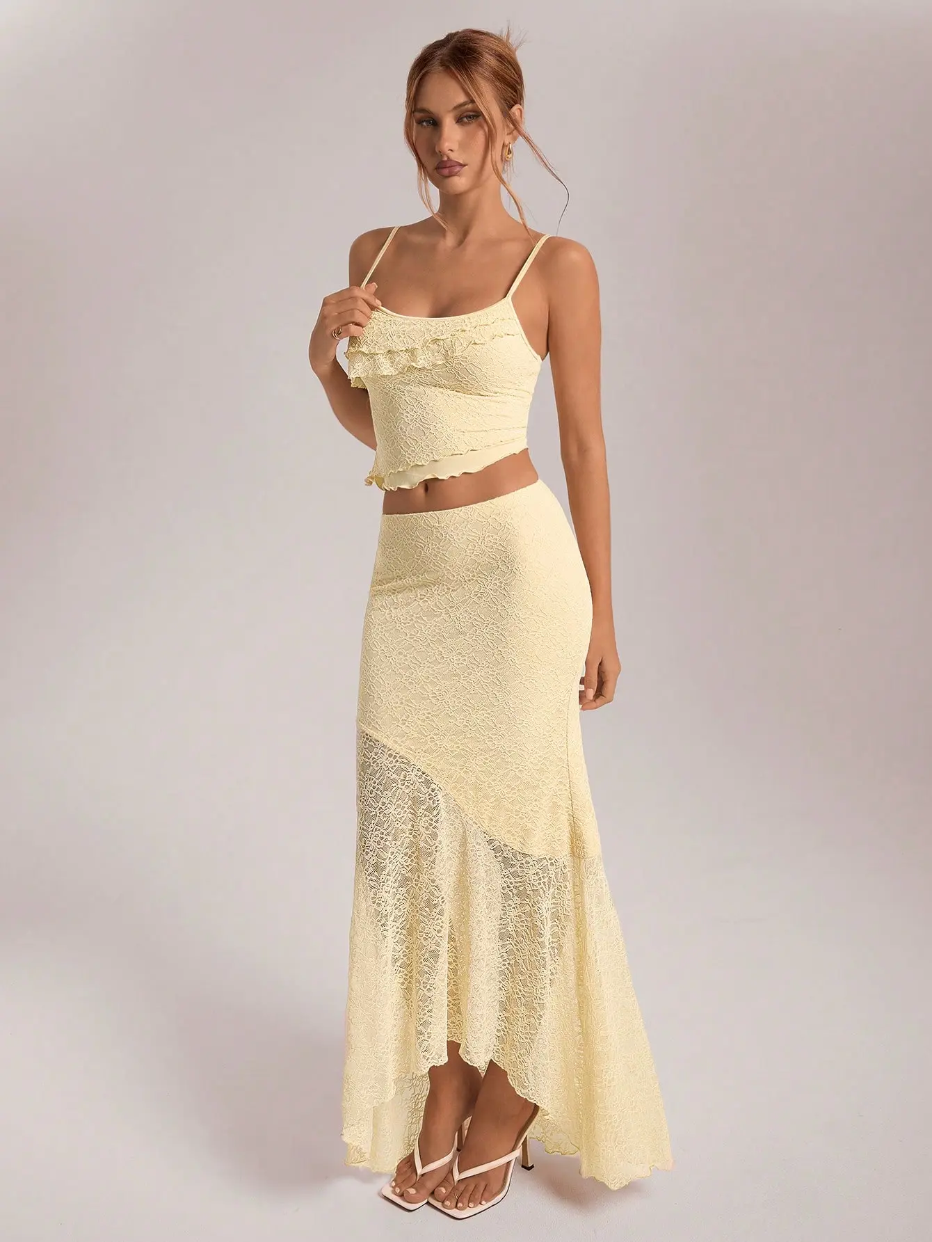 Lace Summer Dress 2 Piece Set – Vacation Dresses | Going Outfits | Tube Tops | Summer Dress | Country Concert Outfits | Women's Clothing | Sundress