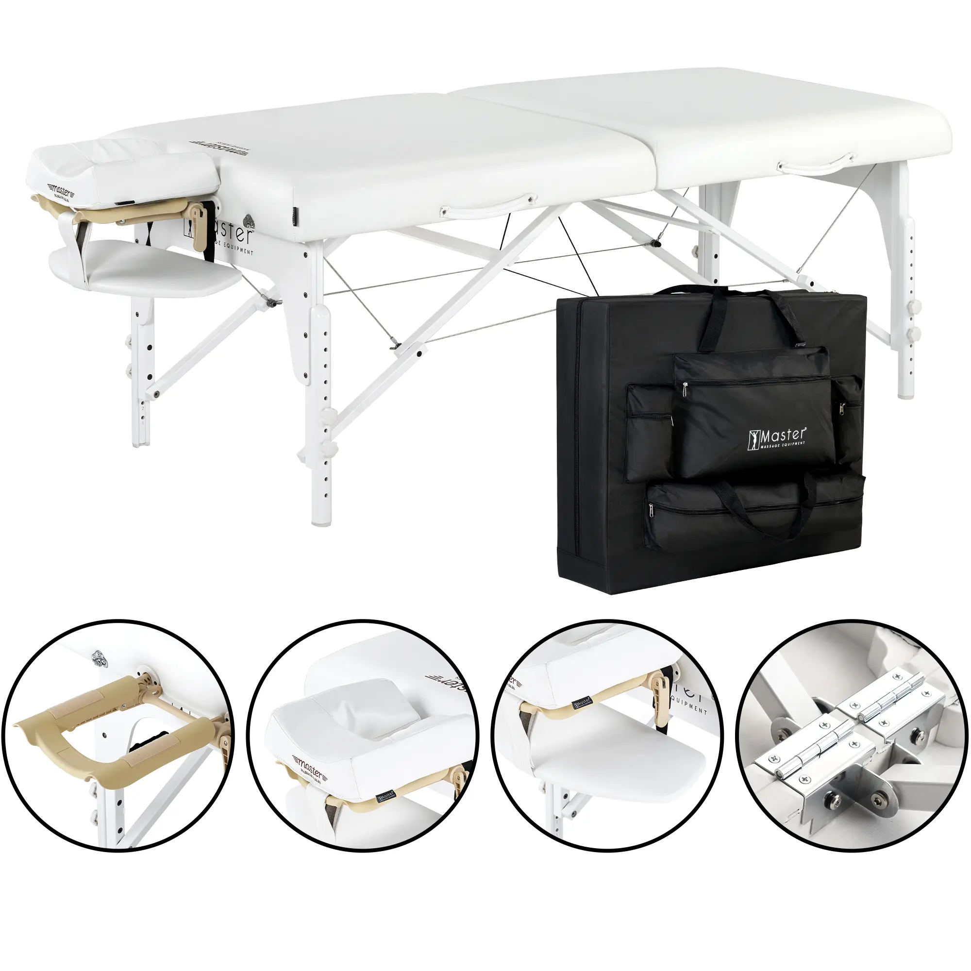 Master Massage 31" Montclair Pro Portable Massage Table Package, Memory Foam Cushioning, Reiki Panels, Shiatsu Cable Release- Tattoo Table, Spa Bed, Facial Bed