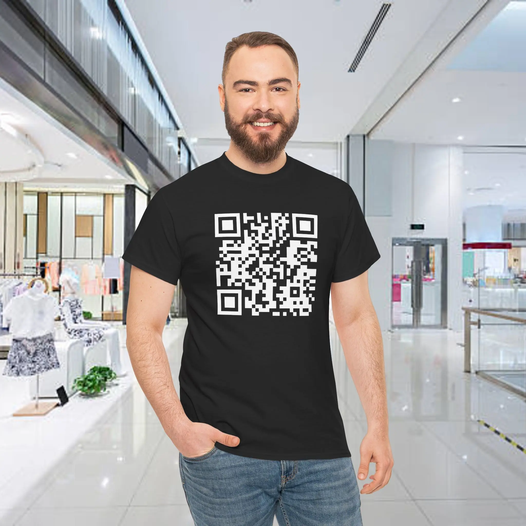 Spaceballs Fooled You Funny, Prank, QR Code Shirt for Men and