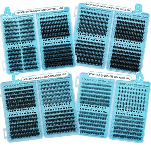 ADORANCE C Curl Volume Eyelash Clusters 444/456/420/267PCS, Reusable DIY Lash Clusters Kit for Beginners, Perfect for Daily Wear, Dating & Bridal Looks, DIY Dramatic Lashes