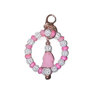 Customized Wristlet with Dangle keychain in middle ( picture is an example) new bag