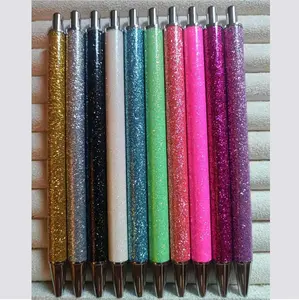 Funny DIY Glitter&Pure Color Metal Ballpoint PENS (10pcs/Set), Seven Days of The week pen,Holiday Gift Pens, Black ink 1.0mm Gift pen,stationery supplies,desk office accessories,cute pen office supplies for women,summer gifts
