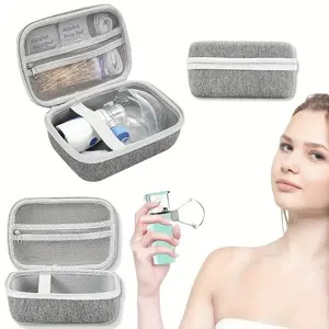 Portable Travel Storage Bag, 1 Box Multi-grid Makeup Tool Storage Box, Travel Essential Bag, Cosmetic Organizer Pouch, Makeup Tool Storage Organizer