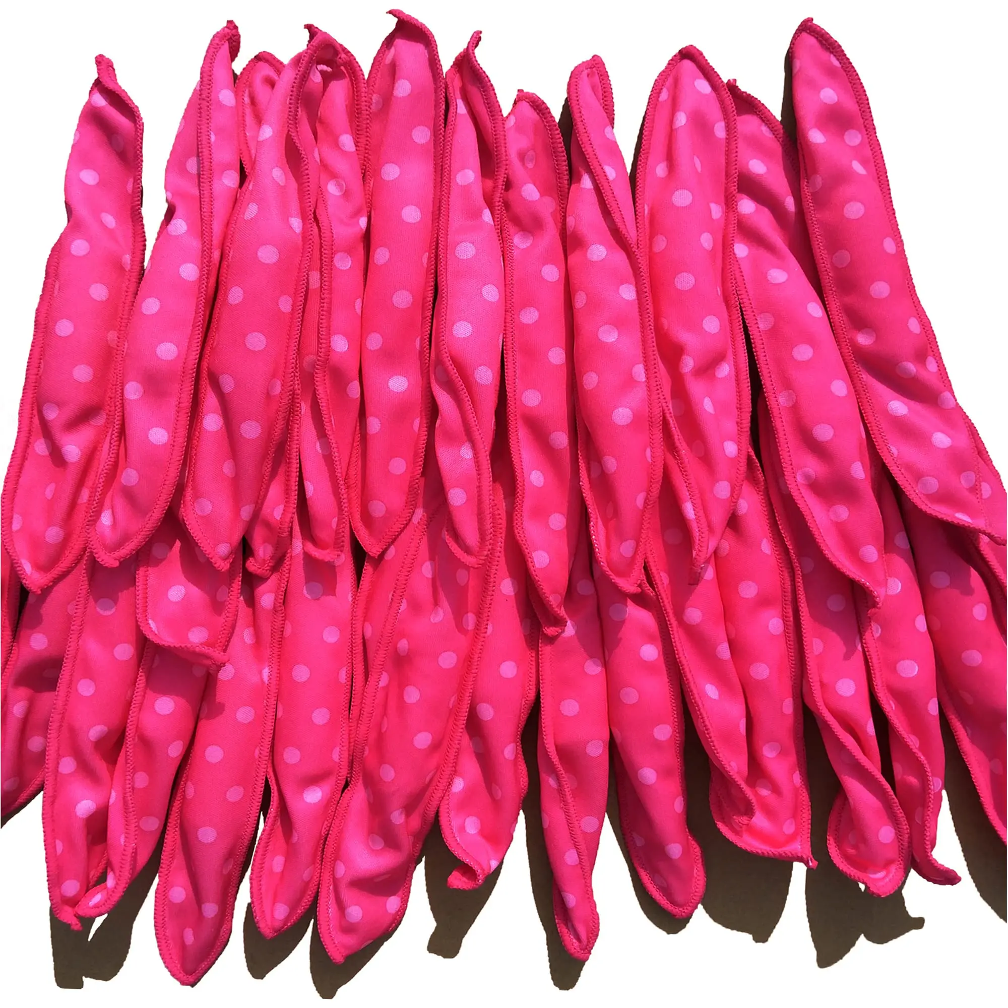 pillowrollers Soft Curlers for Overnight Heatless Curls, No Heat Foam Rollers for Long Hair, Satin Sponge Curlers (30 pcs, pink)