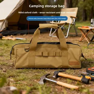 Outdoor camping storage bag, floor nail bag, thickened portable tent canopy accessories, tool storage, mountain equipment supplies