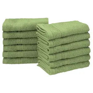 212 MAIN 100% Ringspun Cotton Bath Towels Set - 12-Piece Terrace Green, Absorbent Breathable Towels for Bathroom Use, Absorbent Breathable Towel