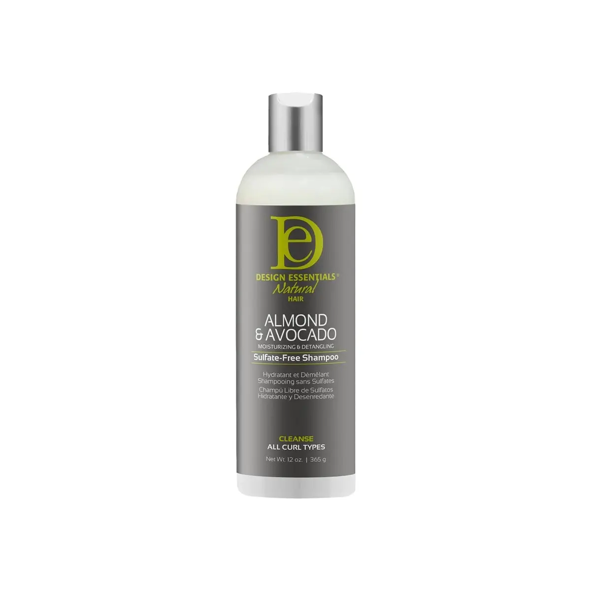 Almond & Avocado Sulfate-Free Shampoo, 12 Ounce - Moisturizing & Detangling