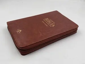 Biblia RVR 1960 Letra Grande Tamaño Manual Símil Piel Café Oscuro con Cierre Imitation Leather