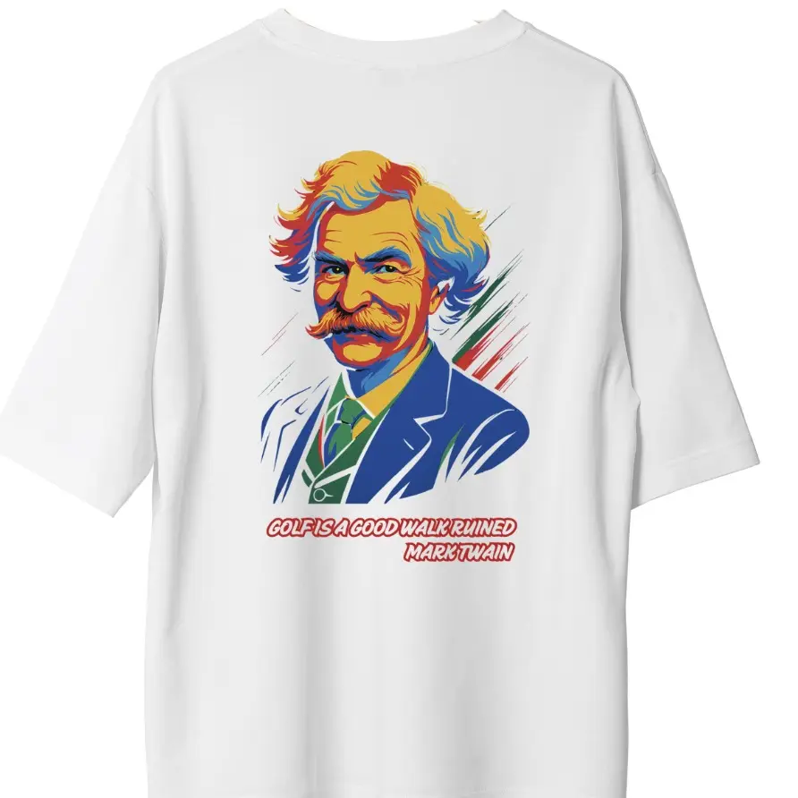 Mark Twain Quote T-Shirt – Premium 250gsm 100% Combed Cotton | White Legendary Tee