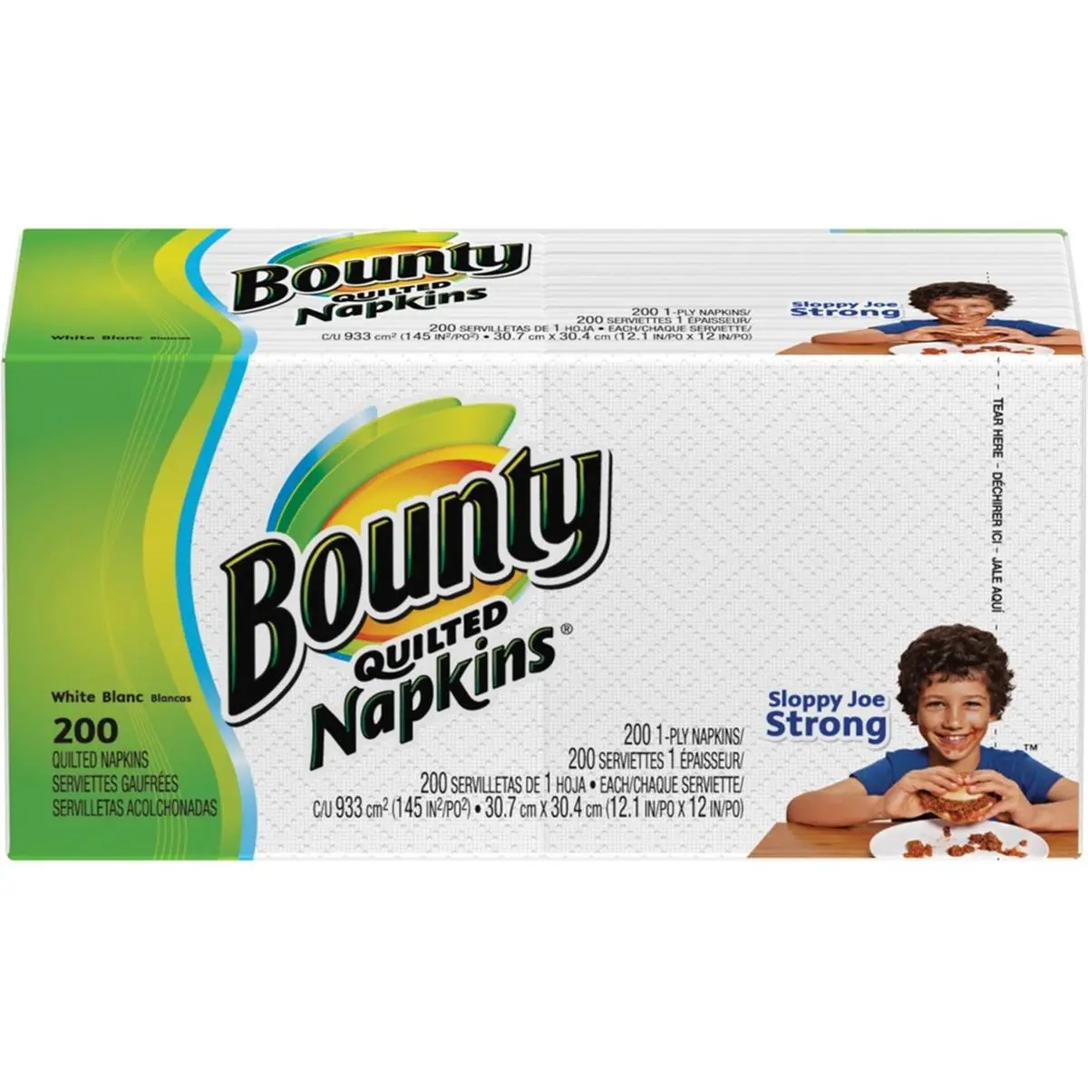 Bounty Quilted Full Size Single Ply Napkins - Procter & Gamble PGC96595CT, 12" x 12" Quilted Texture, Pack of 8, for School, Office, Industry Food Service Wipes (212 MAIN)