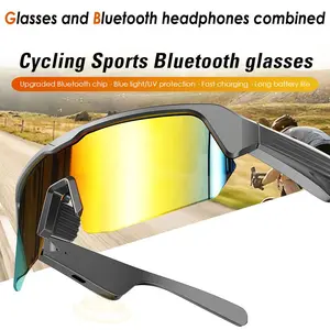 2026 Smart Music Sunglasses with Bluetooth 5.3 Open-Ear Stereo Sound UV400 Polarized Lenses Built-in Mic 5-Hour Battery Life Lightweight 44g for Outdoor Sports & Daily Wear Wireless Glasses