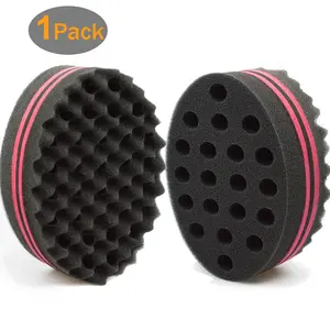 Versatile Hair Twisting Sponge | Dual-Sided Hole & Wave Design for Men’s Fro & Women’s Braids | Perfect Hair Coiling Tool for Natural Hair Styling | Durable & Skin-Friendly Material