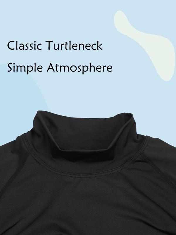 2 Pack Men’s Mock Turtleneck Compression Shirts Short Sleeve, Moisture Wicking Tights Base Layer Undershirt Sports T-Shirt, Gym Running Athletic Muscle Shirts Workout Tops, Compression Sportswear