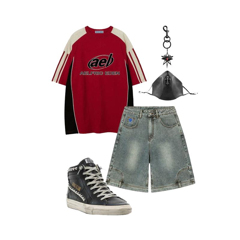 Aelfric Eden Washed Reverse Jorts Mens Casual Denim Shorts Loose Fit Baggy Jean Short Streetwear Trendy Outfits Fathersdaygift Pants