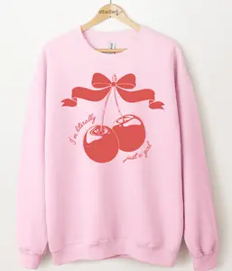 Literally Just A Girl Cherries Graphic Top