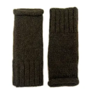 Army Green Essential Knit Alpaca Gloves