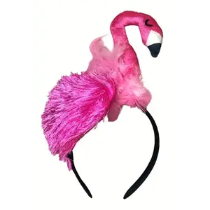 Pink Flamingo Headband - Cute Bird Feather Headband Costume Accessory