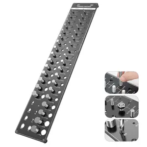 34 Thread Checker, Nut and Bolt Thread Identifier Gauge: Precision Engineered with 15 Metric, 19 Standard & 8 Drill Sizes for Accurate Measurement - Bolt Size Finder Tool for DIY Enthusiasts