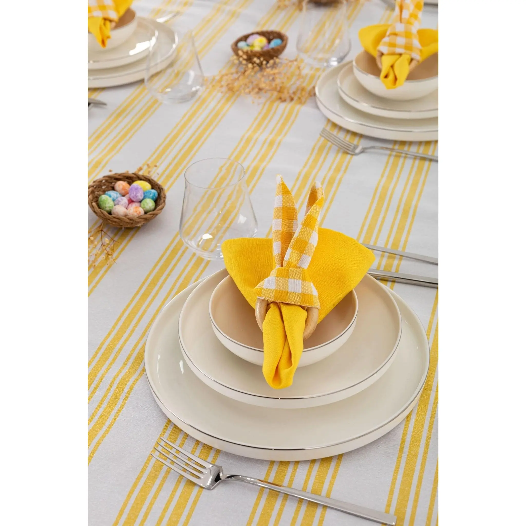 Napkin and Ring Set - Yellow