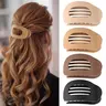 Women's 4-Piece Minimalist Solid-Color Acrylic Oval Flat Hair Claw Clips - Strong Grip for Thick/Fine Hair, Matte Chic Lowglare Finish, Elegant Wrinkle-Free, Ideal for Casual Wear, Beach Outings, Birthday Gifting, Boosts Business & Hairstyle Engagement