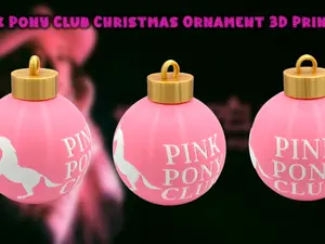 Pink Pony Club Christmas Ornament 3D Printed "Chappell Roan Inspired"
