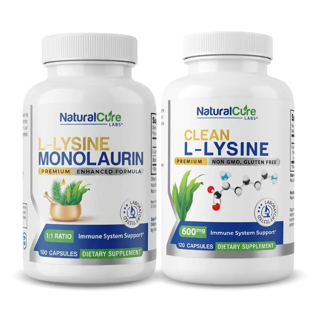 L-Lysine with Monolaurin & Clean L-Lysine – #1 Customer-Favorite Combo for Immune Support