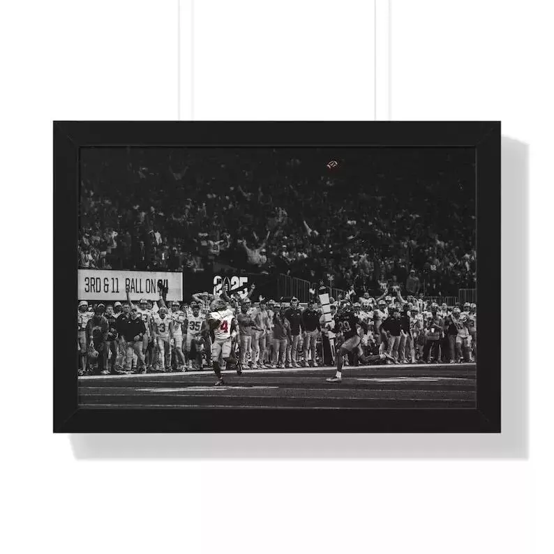 Jeremiah Smith Catch Photo Natty Ohio State Championship Poster