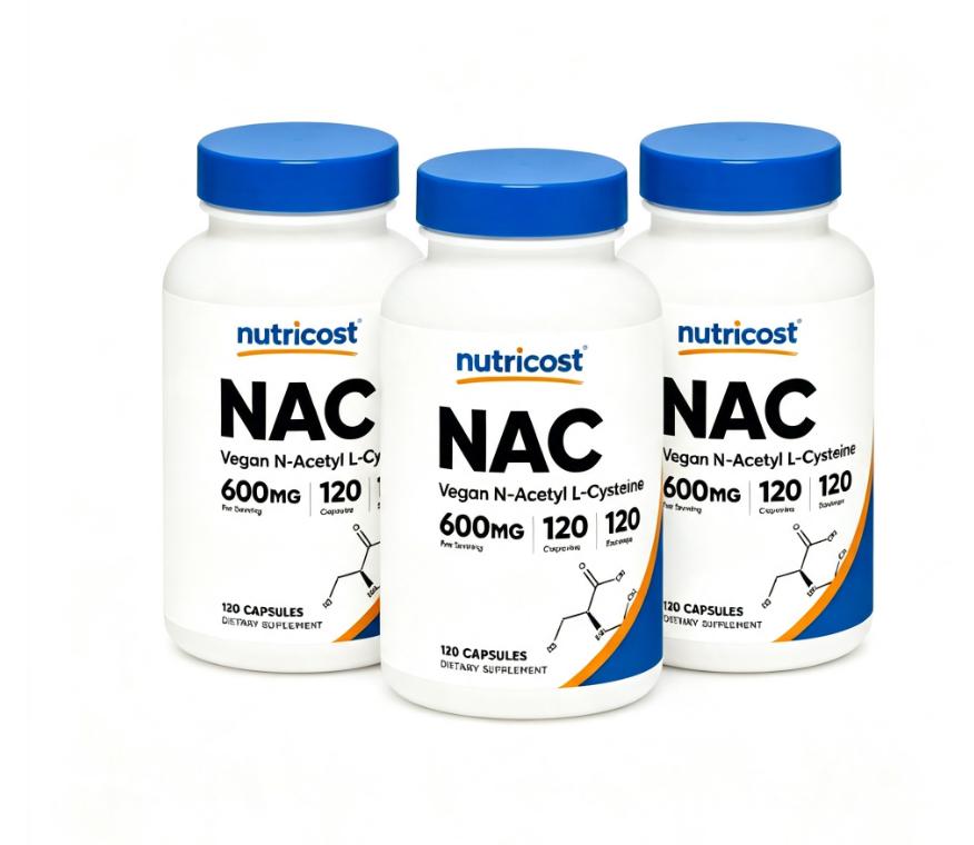 Nutricost N-Acetyl L-Cysteine (NAC) 600mg, 120 Capsules | GMO-Free And Gluten Free