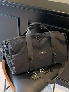 Unisex Solid Color Large Capacity Travel Bag, Casual Sporty Duffel Bag, Travel Duffle Bag, Foldable Bag, Gym Bag, Travel Bag for Women & Men