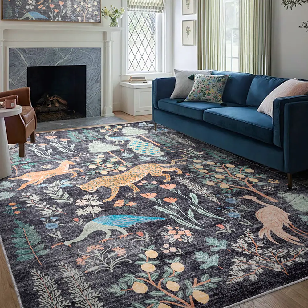 【YIHOUSE】Animal pattern area rugs, non-slip rugs, easy to clean, multiple colors available, suitable for living room, bedroom, study room, hotel decor