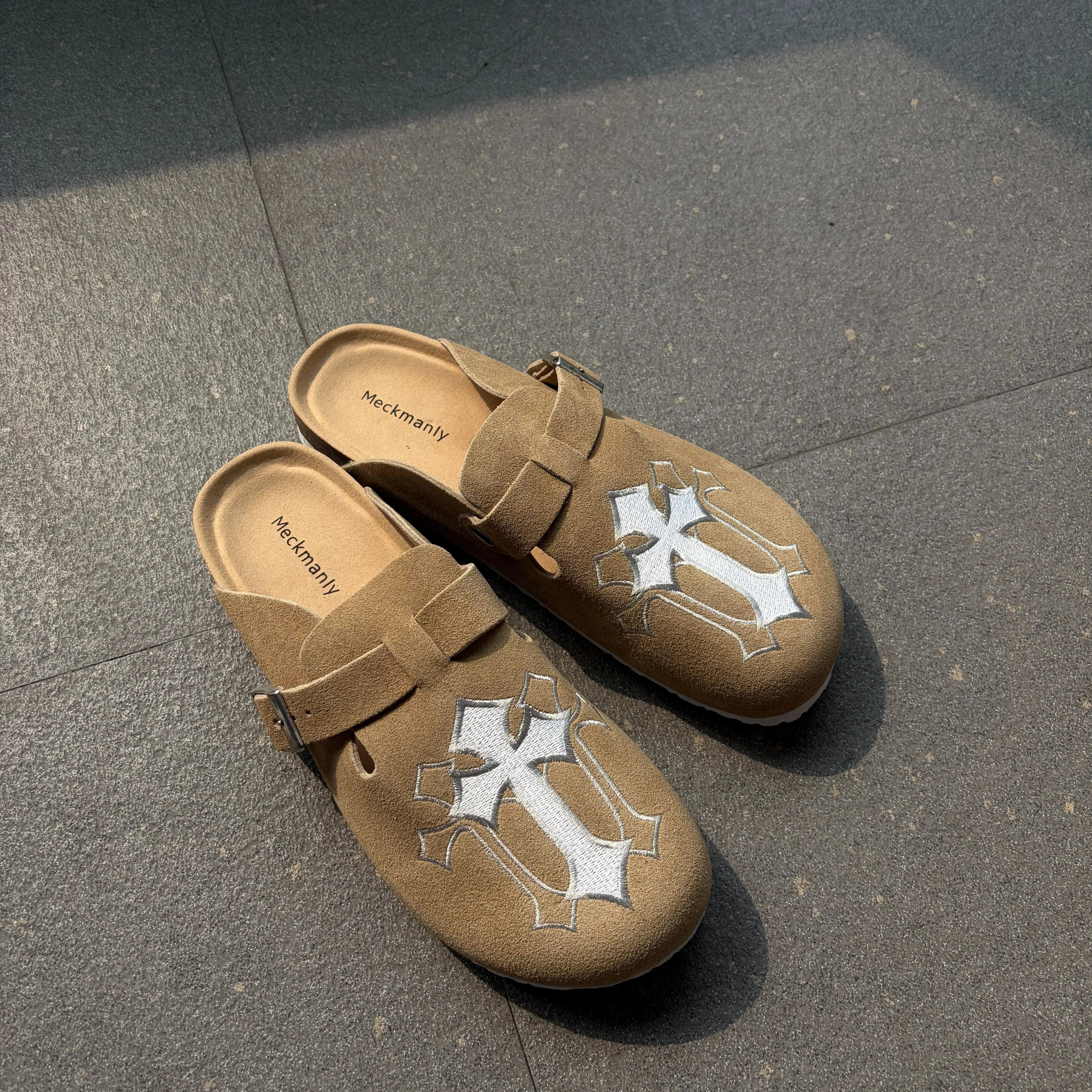 MECKMANLY Breathe I | Men's Suede Leather Clogs, Mens Comfortable