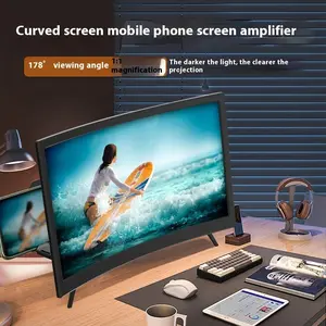 Plastic TV & Smartphone Screen Amplifier with Audio Enhancement for Phones & Electronics Use