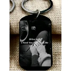 Drive Safe I Need You Here With Me Keychain Constant Reminder for Safety Loved One Compact Size Attachable for Keys or Bag