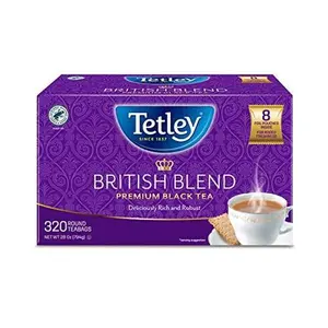 Tetley British Blend Premium Black Tea, 320 Teabags, Rainforest Alliance Certified