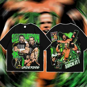 [WWE] D-Generation X Premium Cotton T-Shirt, DX Wrestling Graphic Tee, Degeneration X Vintage Shirt, “Suck It!” Classic WWE Tee, Attitude Era Wrestling Graphic Tee for Fans, Gift for WWE Fans, Gift for Boyfriends