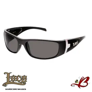 LOCS 30 Black OG Gangsta Rapper Sunglasses Locs Gangster Black Shades for Men and Women, UV Protected, Silver Accents | Original and Authentic Locs tiktok shop Signature