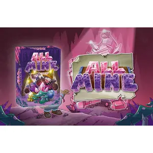 Capstone Games All Mine! Strategic Trick-Taking Card Game, Treasure Prediction and Collection Game, 3-4 Players, Ages 10+, 30 Minute Playtime, Gold Gems Mushrooms and Dragon Eggs, Family Game Night Tabletop Adventure