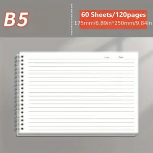 1/4pcs B5 Spiral Notebook, Thick Transparent Tear-Off Pages, Journal & Memo Pad, Office School Supplies, Perfect Gift for Christmas Back-To-School