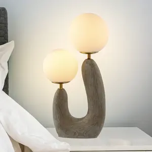 JONATHAN Y Oona Mid-Century Scandinavian Resin/Iron/Frosted Glass Cactus LED Table Lamp , for bedroom, living room, foyer, hallways, dining room, dorms