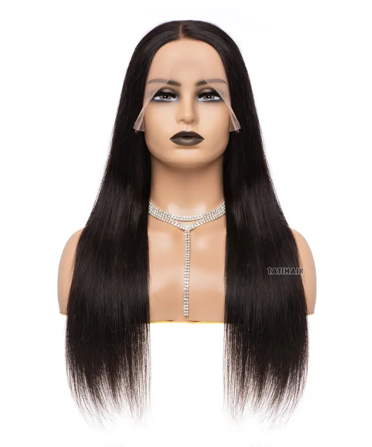 Tatihair 13×4 Straight Glueless Human Hair Wigs Lace Front Wigs